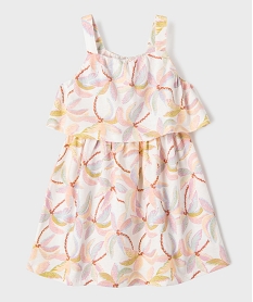 GEMO Robe courte à bretelles effet 2-en-1 fille Rose