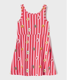 GEMO Robe sans manches en jersey de coton imprimé fille rose chine