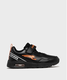 GEMO Baskets à scratch avec semelle à bulle d’air garçon - Airness noir standard