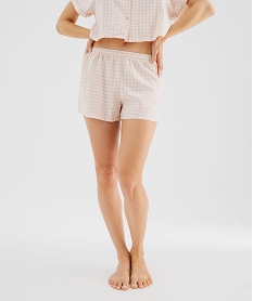 GEMO Short de pyjama ample et fluide femme Rose