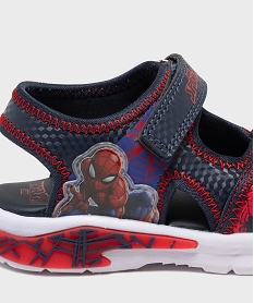 GEMO Sandales à scratch avec motif Spiderman garçon - Marvel Bleu