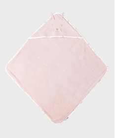 GEMO Cape de bain à motifs fleuris bébé fille Beige