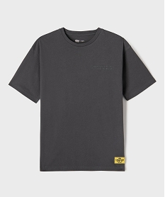 GEMO Tee-shirt manches courtes oversize avec inscription poitrine garçon Gris