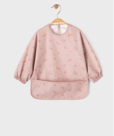 GEMO Bavoir tablier imperméable à motifs fleuris bébé fille Rose