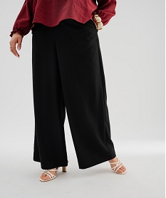 GEMO Pantalon de tailleur ample et extensible femme grande taille noir standard