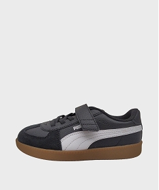 GEMO Baskets basses Club LT à scratch et lacets élastiqués garçon - Puma noir standard