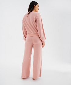 GEMO Pyjama pantalon large femme rose standard