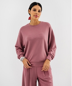 GEMO Sweat en modal souple et doux femme rose standard