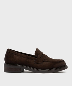 GEMO Mocassins en suédine femme - Follow Me marron fonce