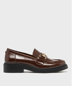 GEMO Mocassins vernis à épaisse semelle femme - LuluCastagnette marron standard