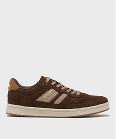 GEMO Tennis basses à lacets homme - Schott marron fonce