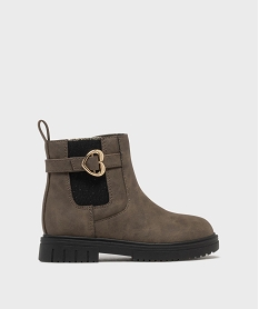 GEMO Boots montantes à zip fille - Lovely Wings marron fonce
