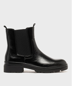 GEMO Boots Chelsea à semelle crantée femme - 5 Miles noir standard