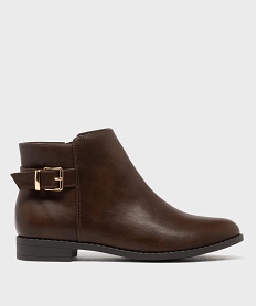 GEMO Boots zippées à talon plat femme - Valentina Baldano marron standard