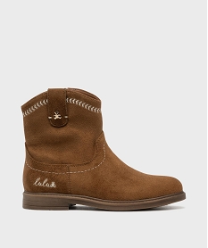 GEMO Boots en suédine look western fille - LuluCastagnette Brun