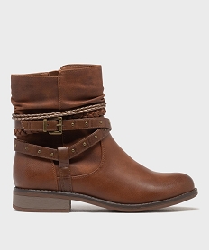 GEMO Boots avec brides fantaisie sur la tige femme - Emilia Rosa marron standard
