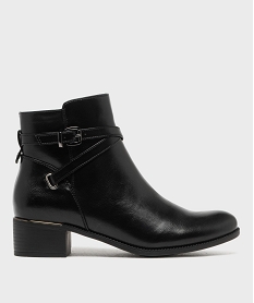 GEMO Boots zippées à petit talon femme noir standard