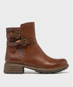 GEMO Boots avec brides fantaisie sur la tige femme - Emilia Rosa marron standard