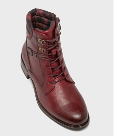 GEMO Boots avec col matelassé fantaisie femme - Emilia Rosa Rouge