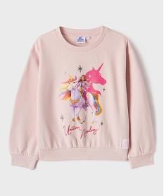 GEMO Sweat avec motif licorne pailleté fille - Unicorn Academy Rose