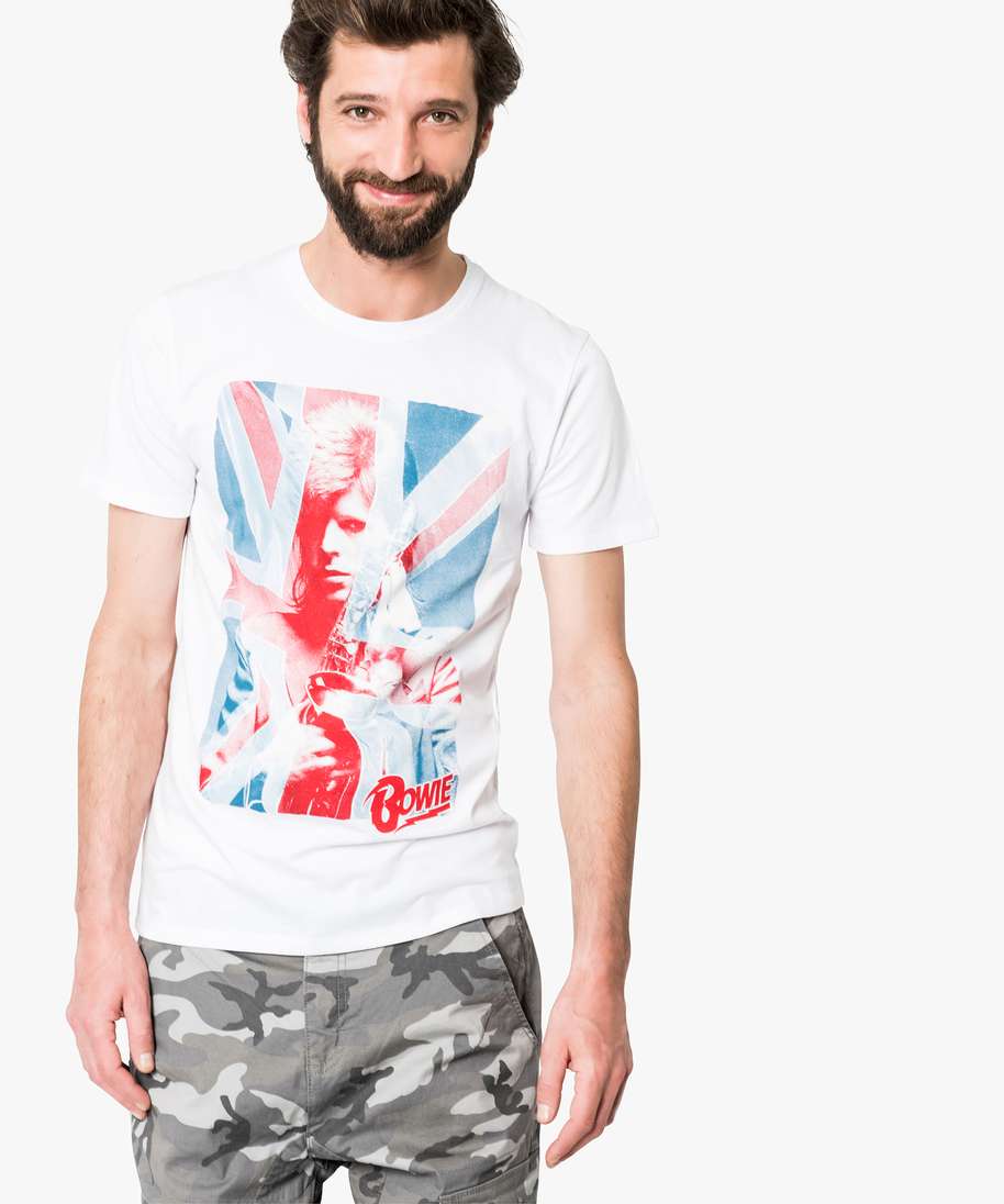 T shirt david bowie homme hot sale