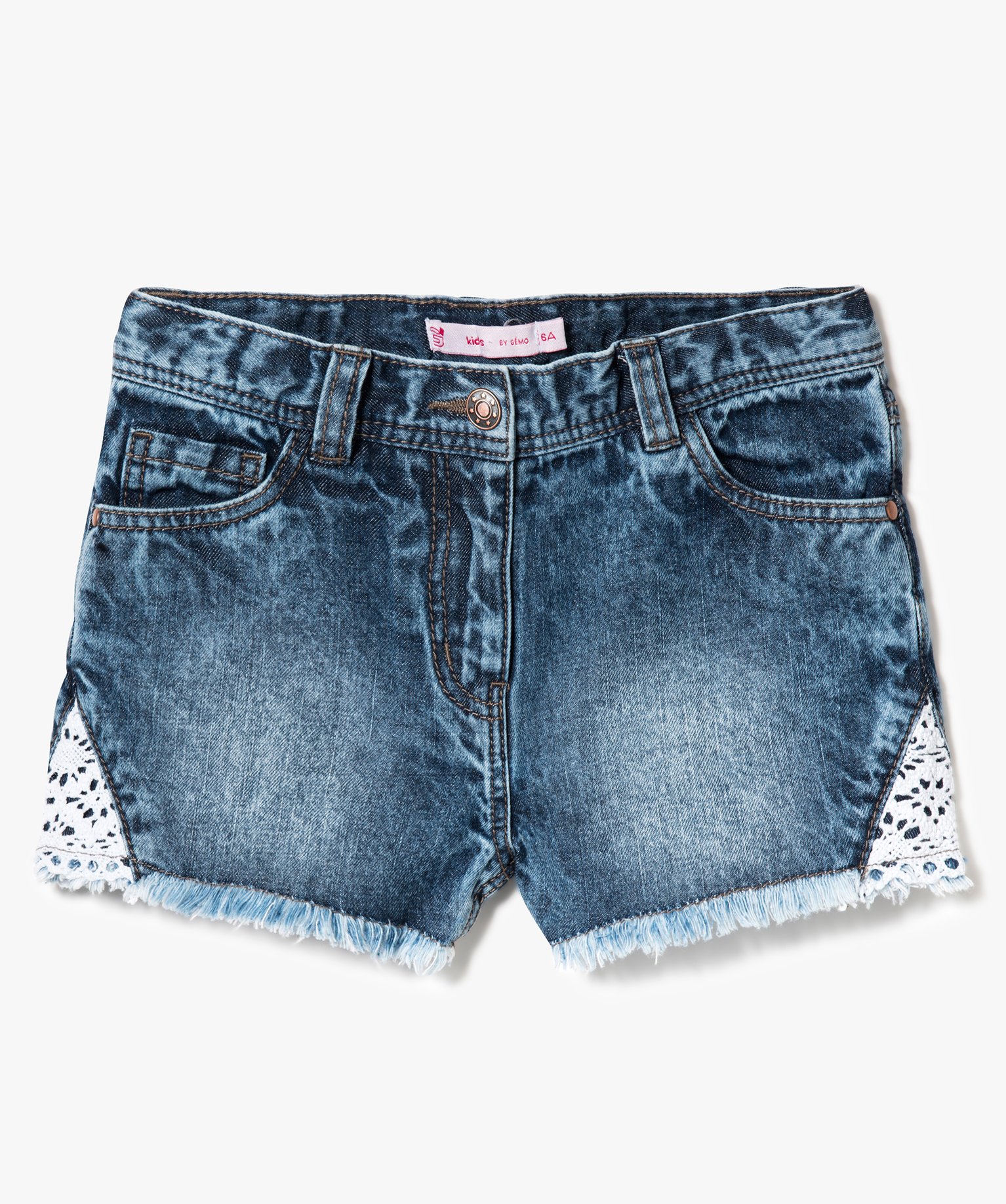 Short en jean fashion avec dentelle