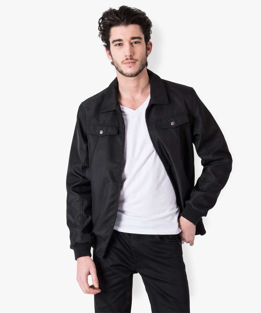 Blouson col chemise discount homme