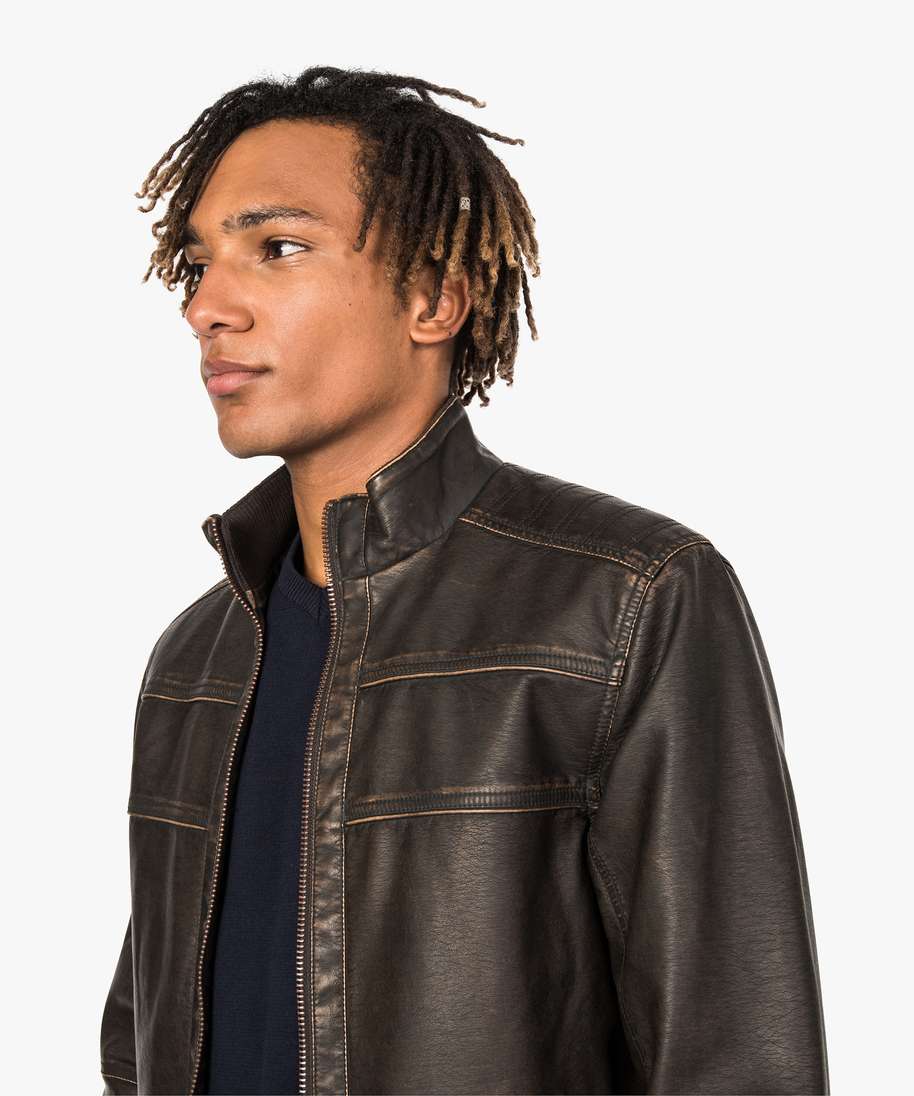 Veste style shops motard homme