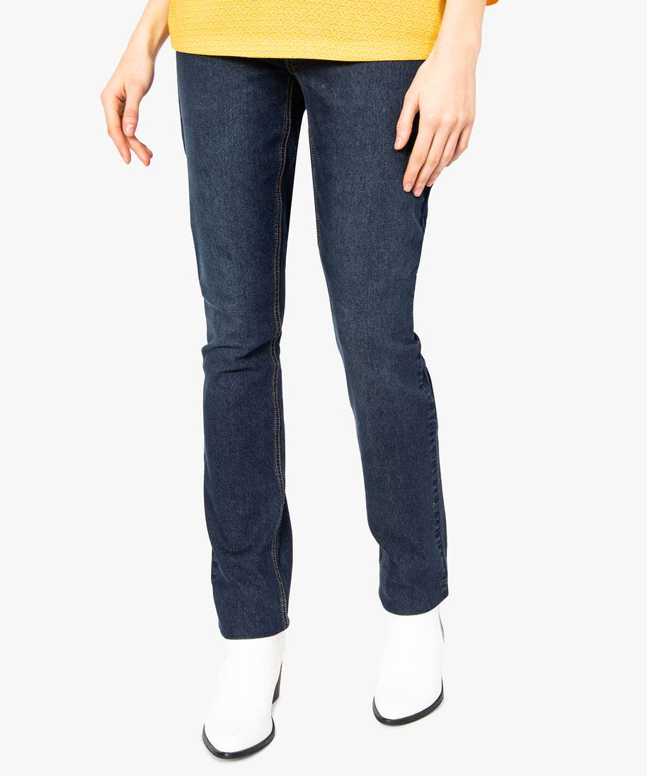 jean femme taille haute coupe skinny en stretch gris pantalons
