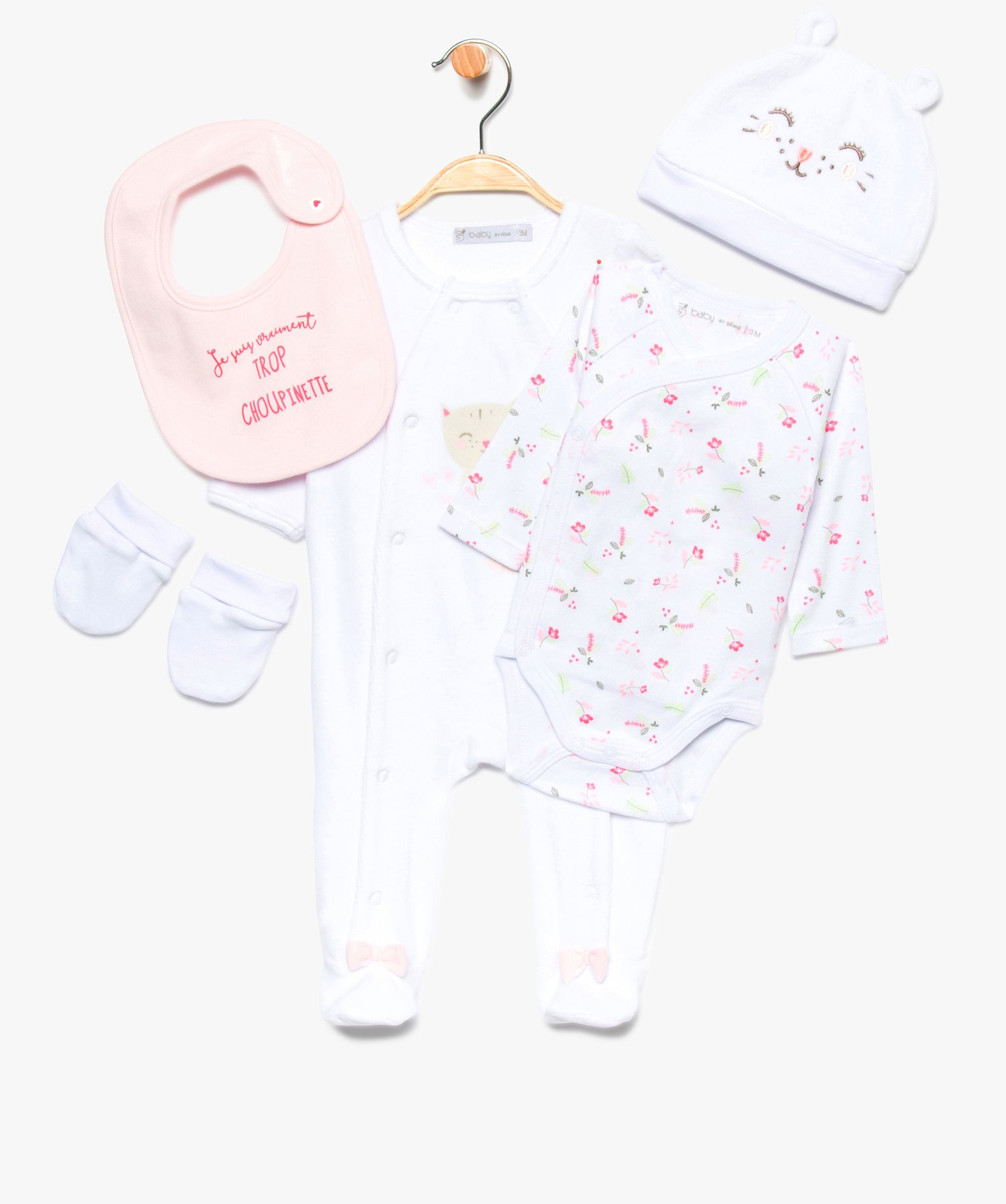 kit naissance pour bebe fille 5 pieces multicolore bebe GEMO