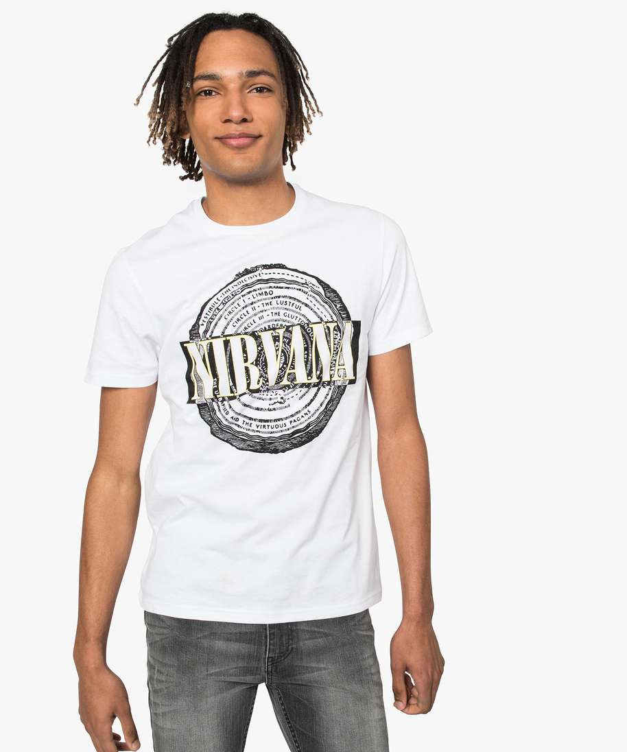 T shirt nirvana outlet homme