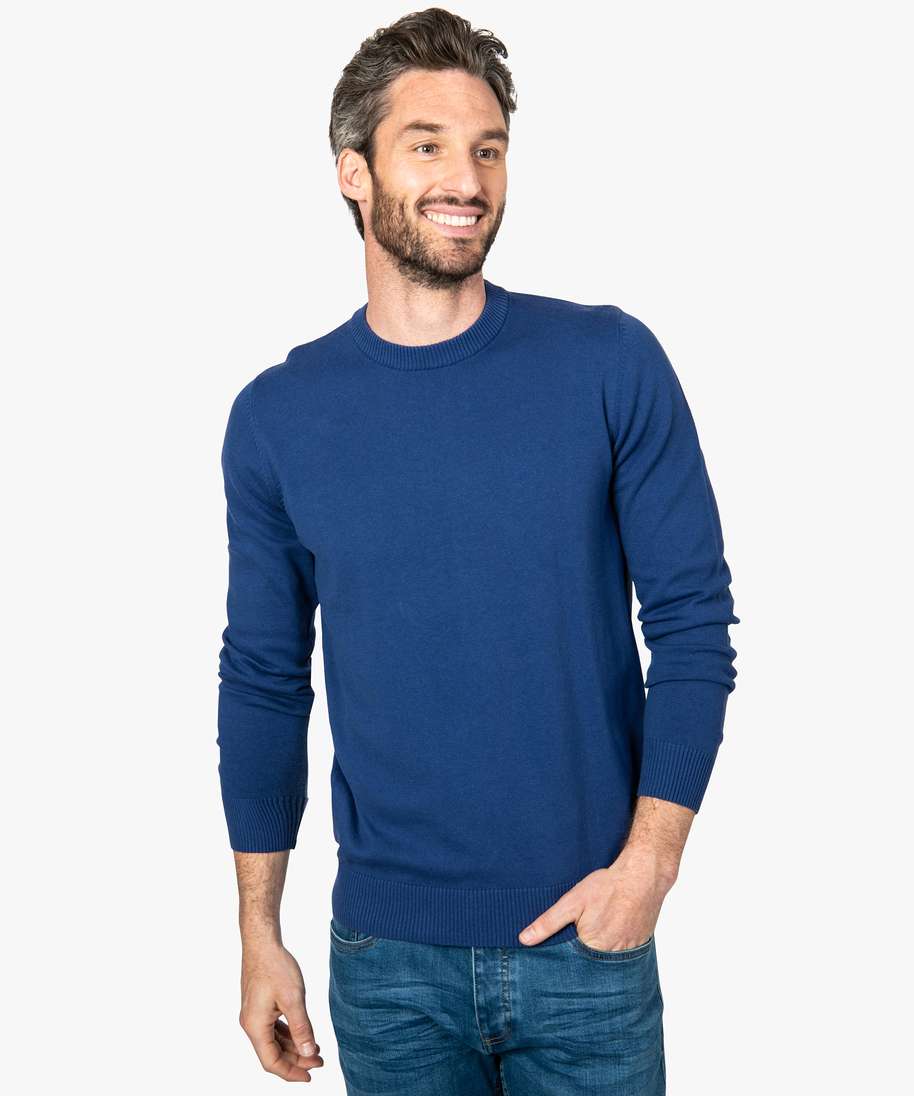 Sweat-shirt col rond homme GRIS MOYEN — Ethnic Blue