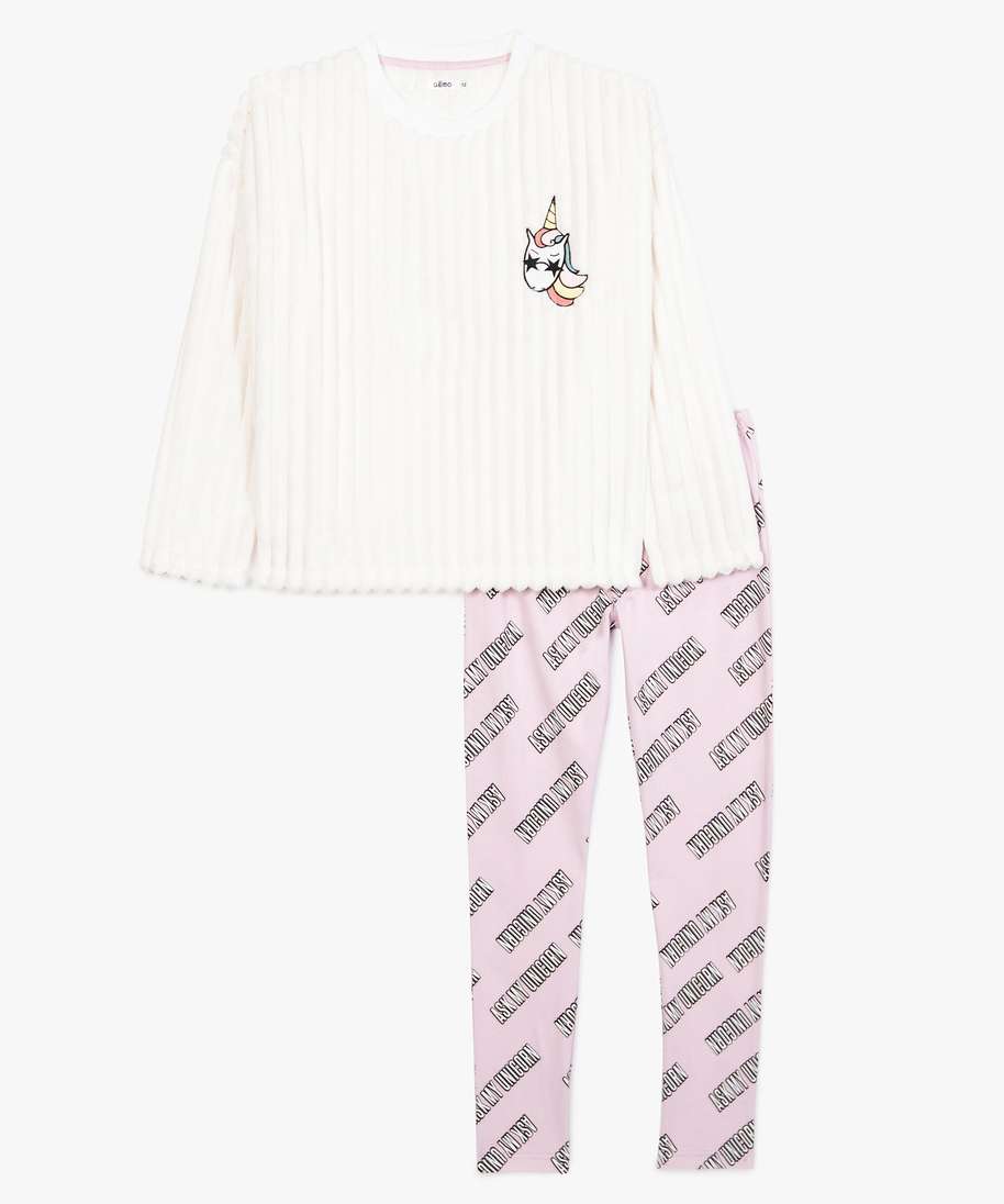 Pyjama Licorne Fille Bicolore