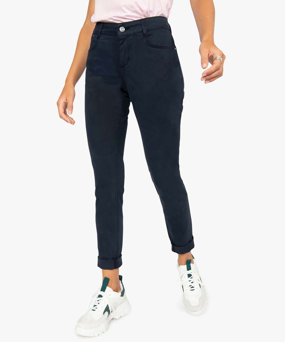 pantalon pince slim femme