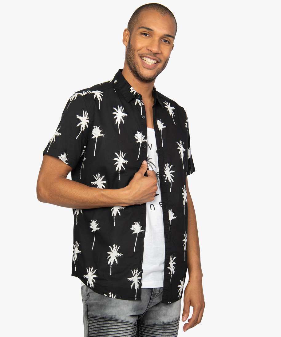 chemise homme legere a manches courtes multicolore chemise manches courtes homme GEMO