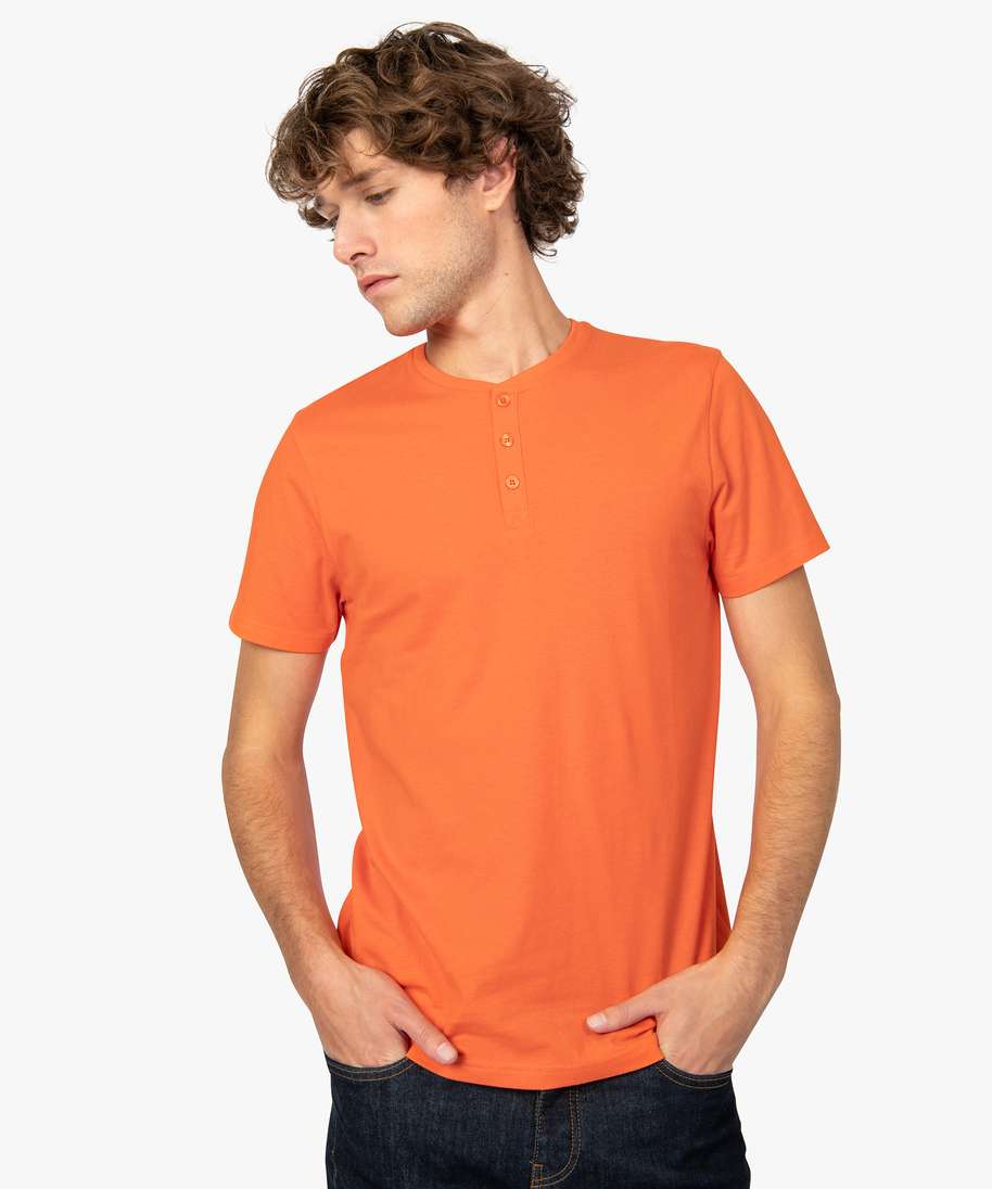 Short Homme Coton Biologique Orange