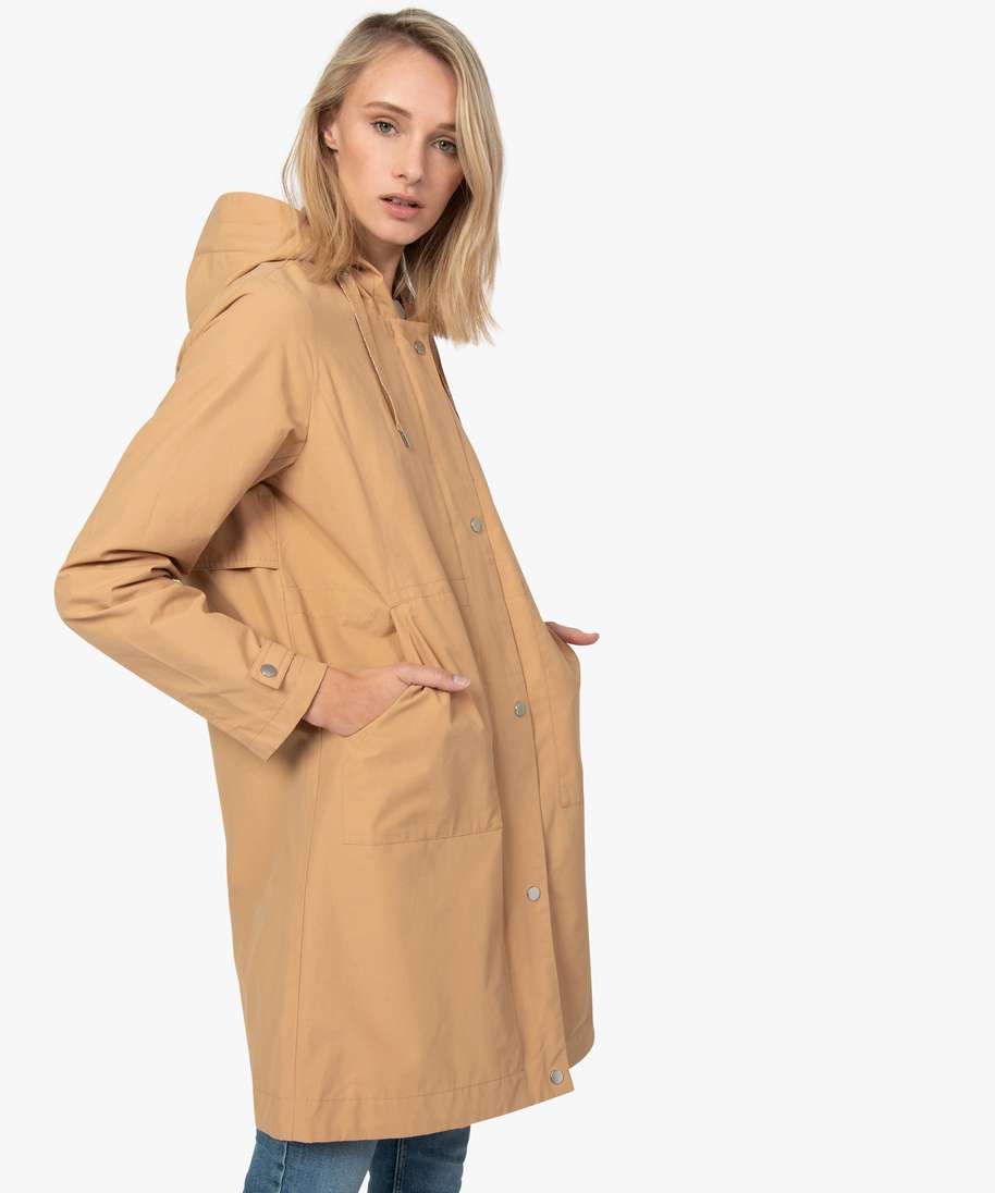 manteau ajusté femme beige