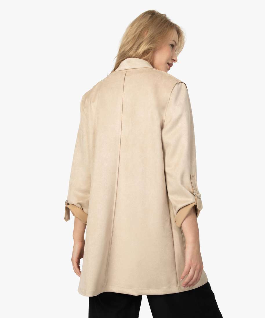 veste femme peau de peche beige vestes femme GEMO