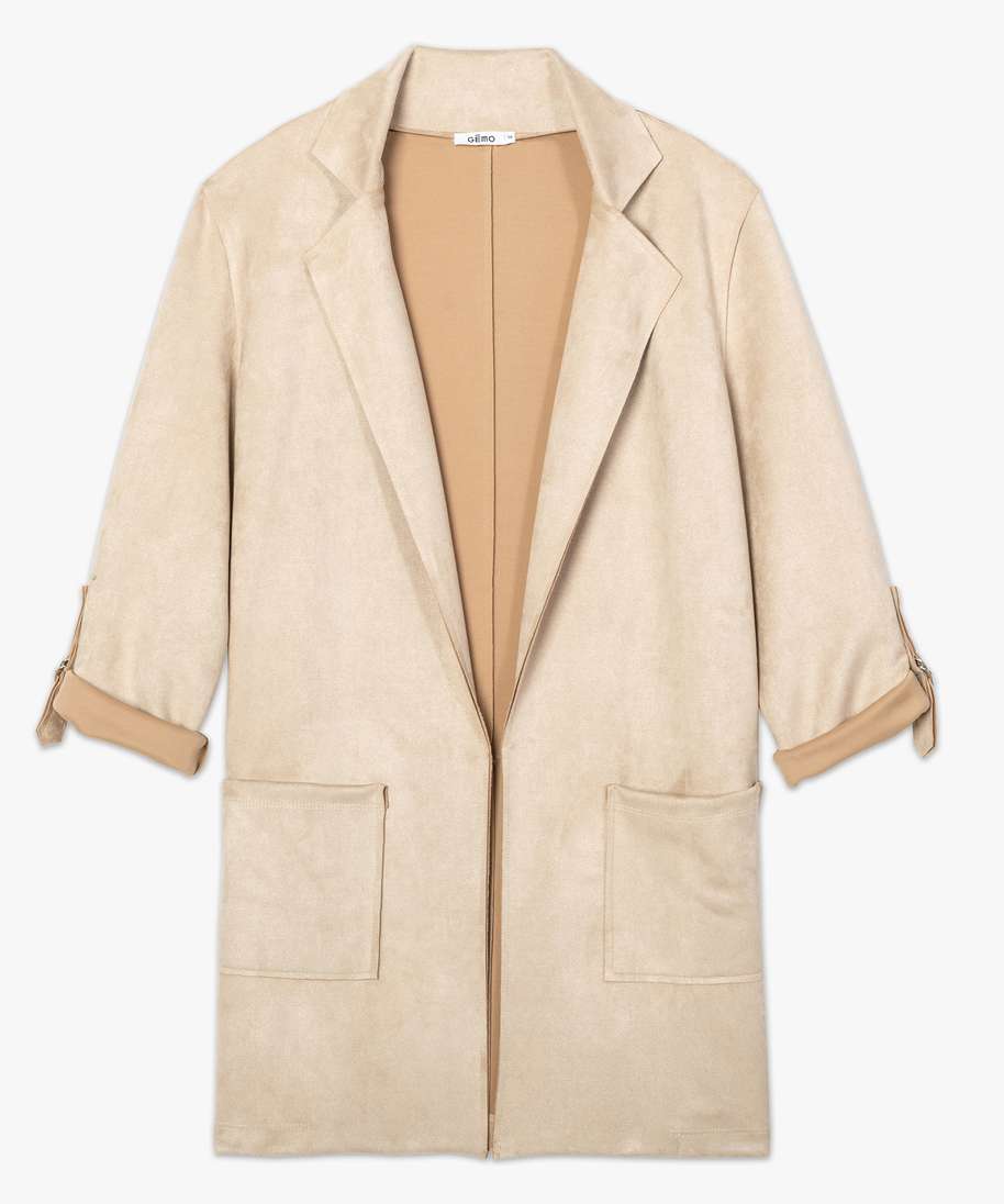 Veste fashion peau de peche femme