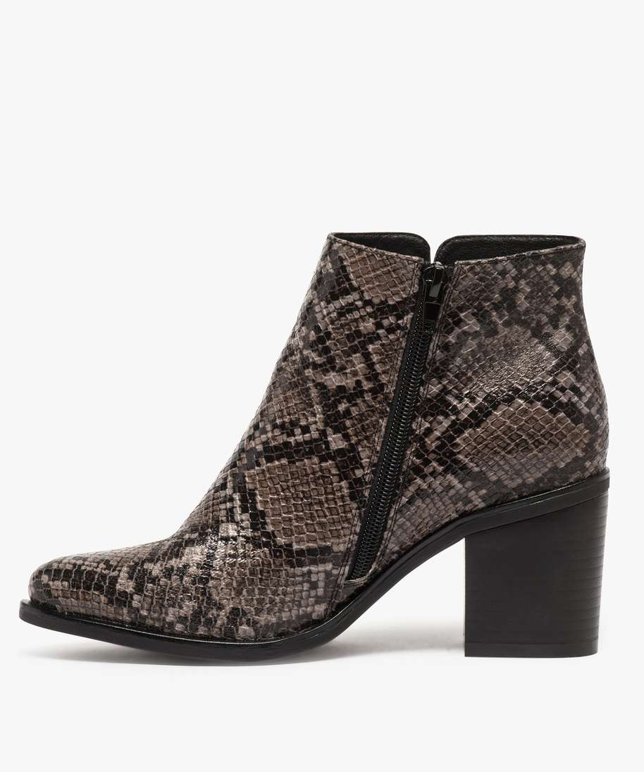 Bottines femme best sale imitation serpent