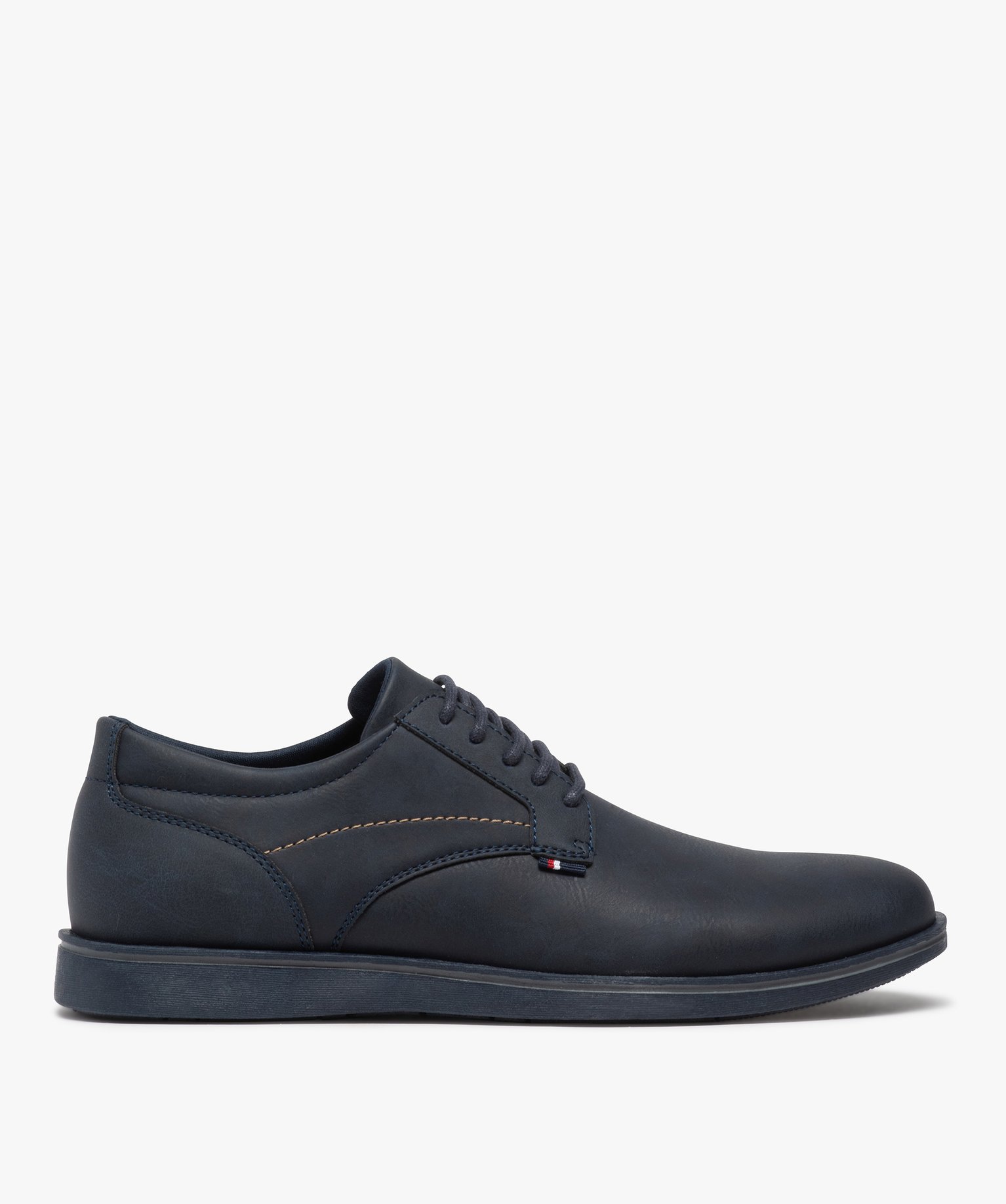 derbies homme unis a lacets et semelle amortissante bleu homme G MO