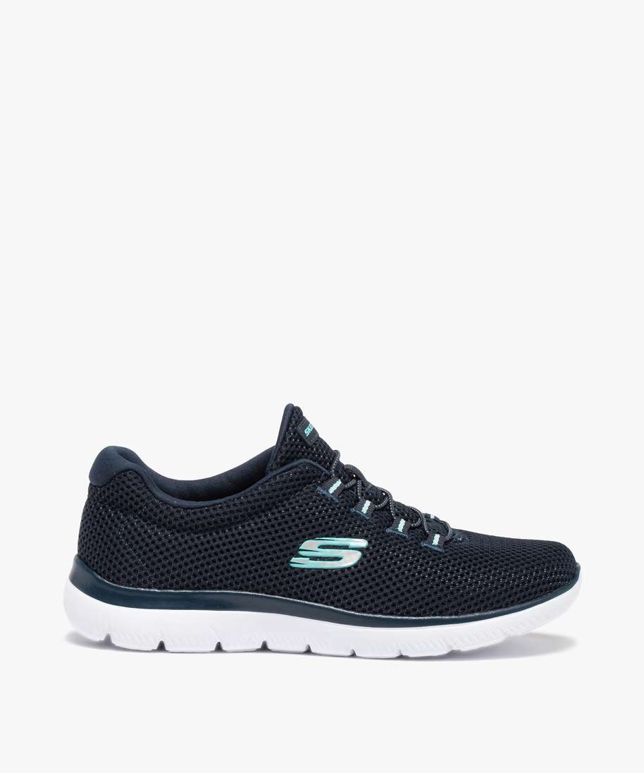 baskets femme running en mesh uni - skechers rose baskets et tennis promos