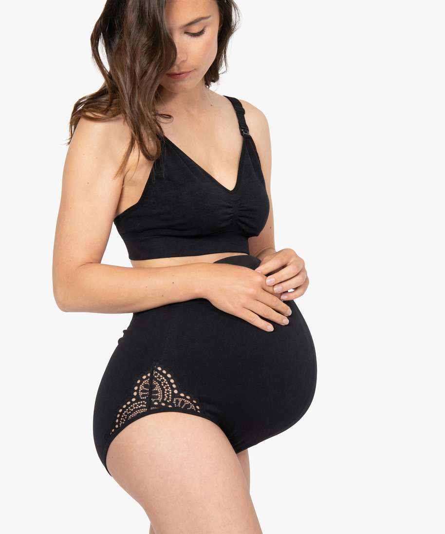 Culotte de maternité haute noire