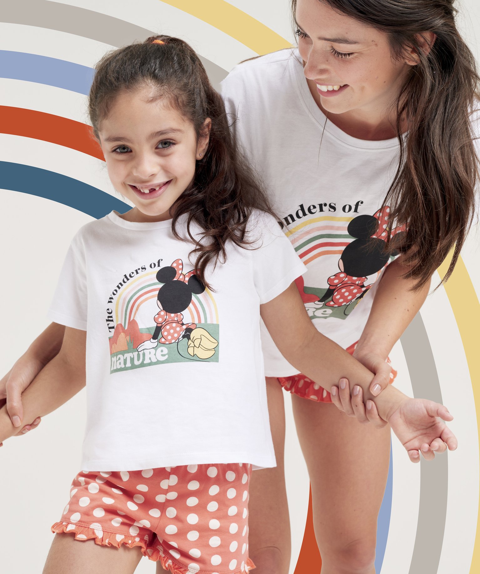 pyjashort fille avec motif minnie disney blanc