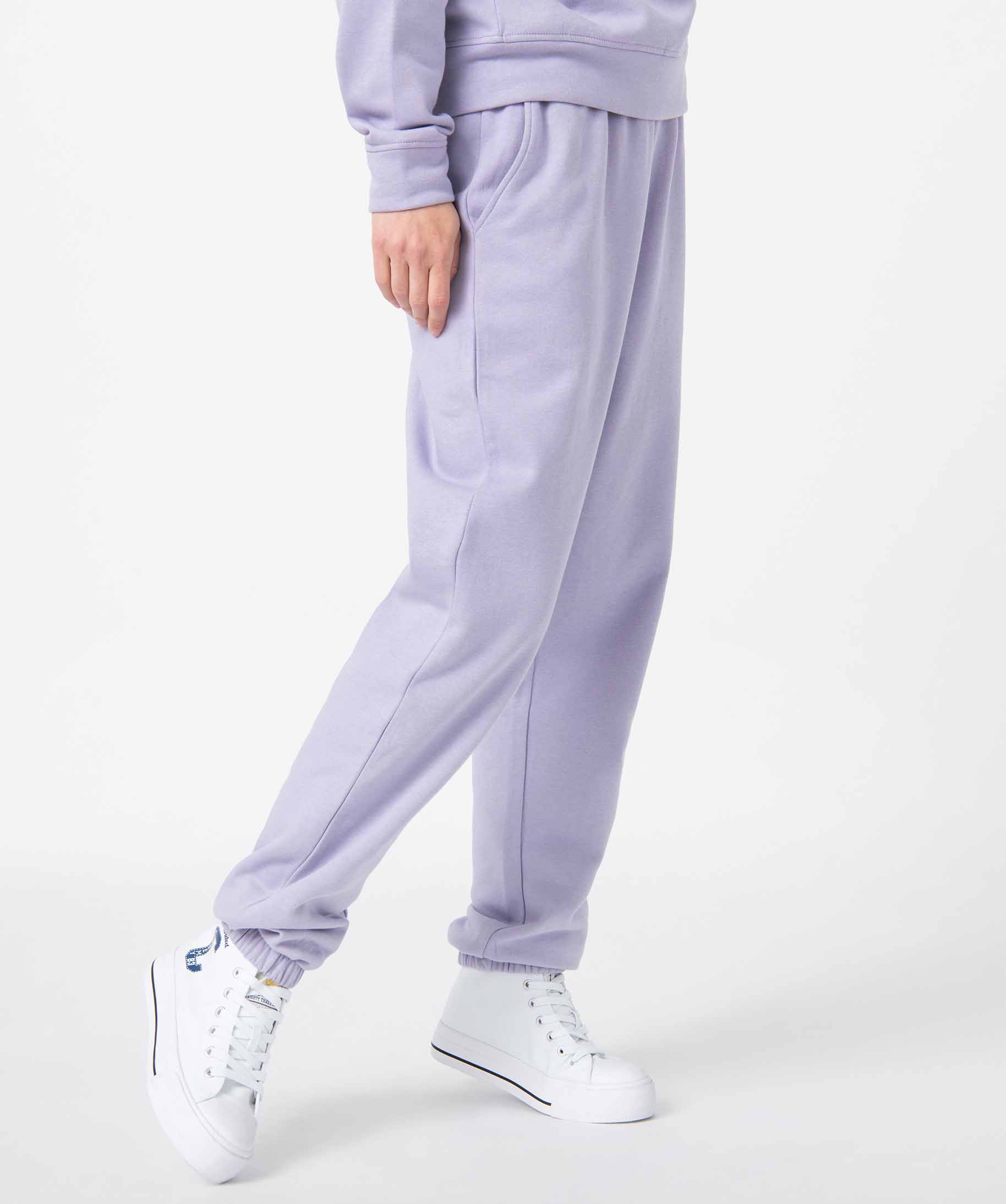 pantalon de jogging femme avec interieur molletonne violet pantalons femme