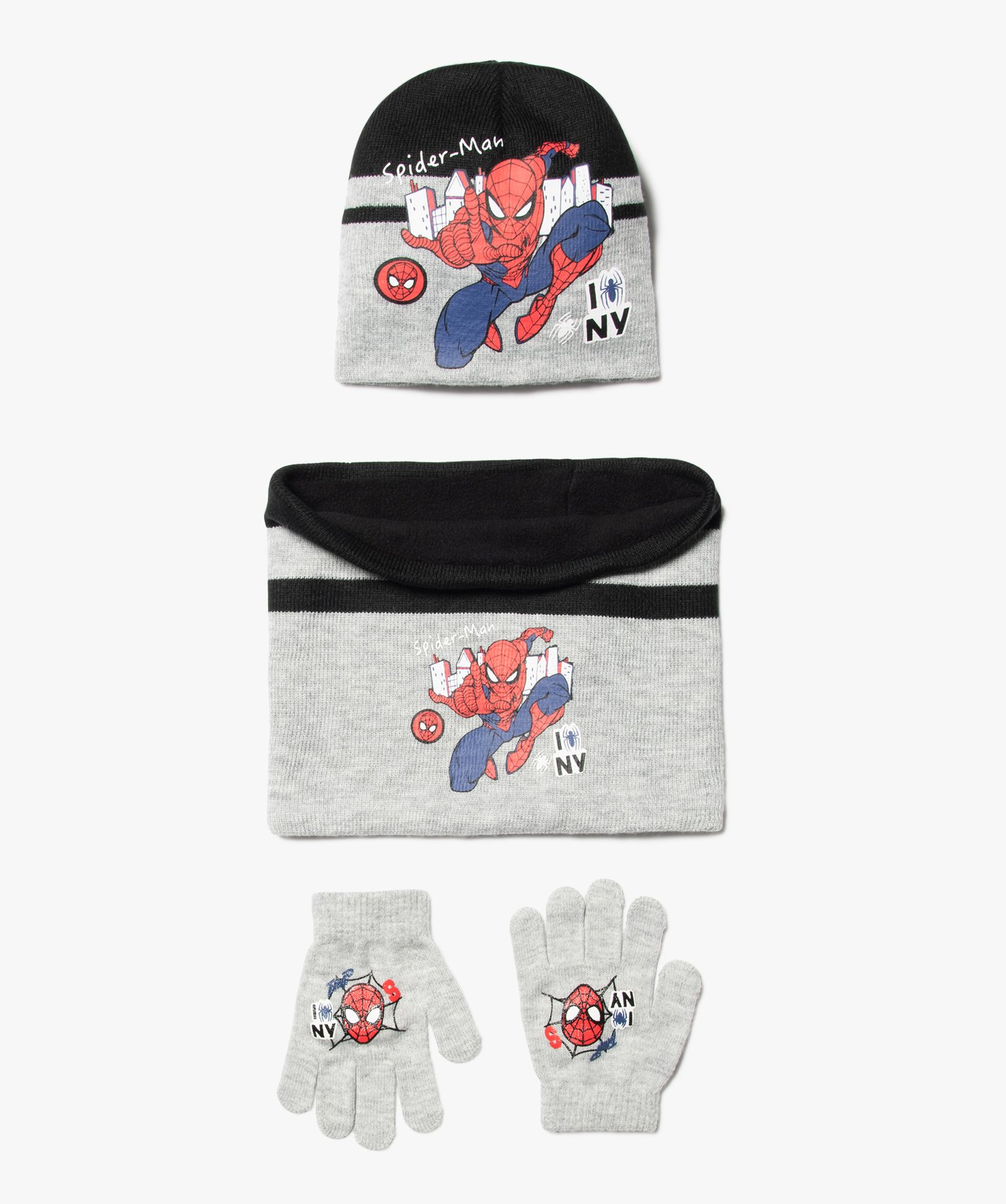 Kit accessoires cagoule + gants Spiderman™ adulte 3pcs
