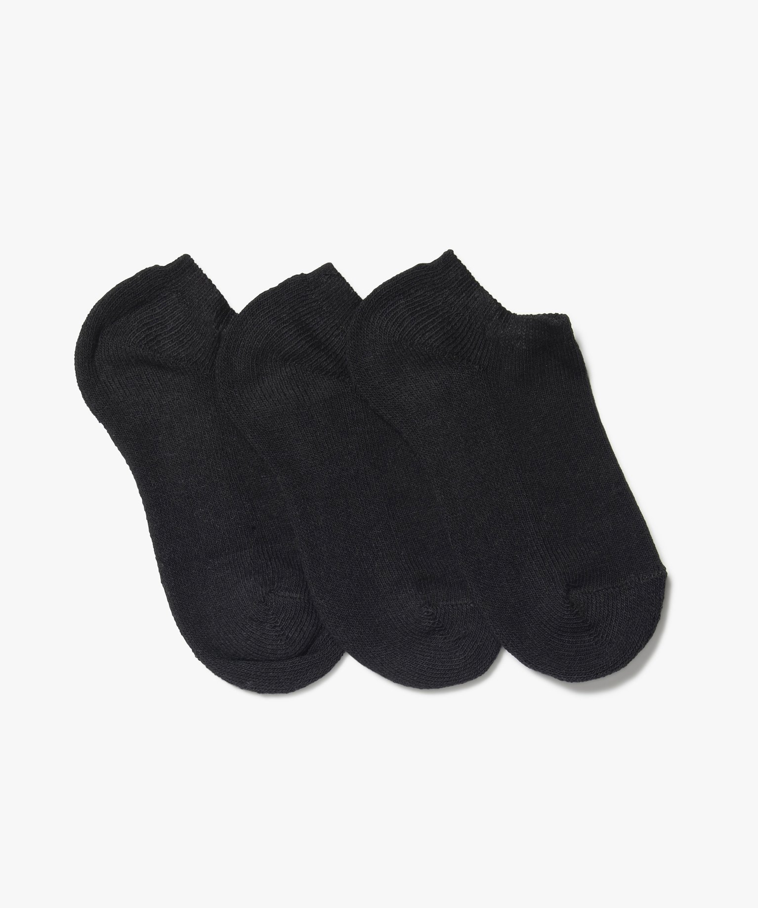 chaussettes enfant ultra courtes (lot de 3) noir garcon