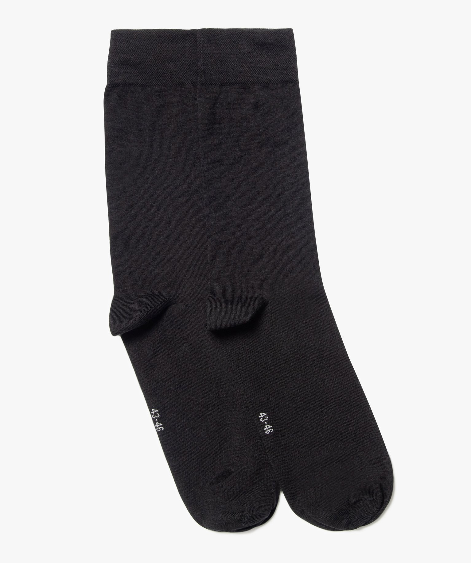 chaussettes fines tige haute homme (lot de 2) noir