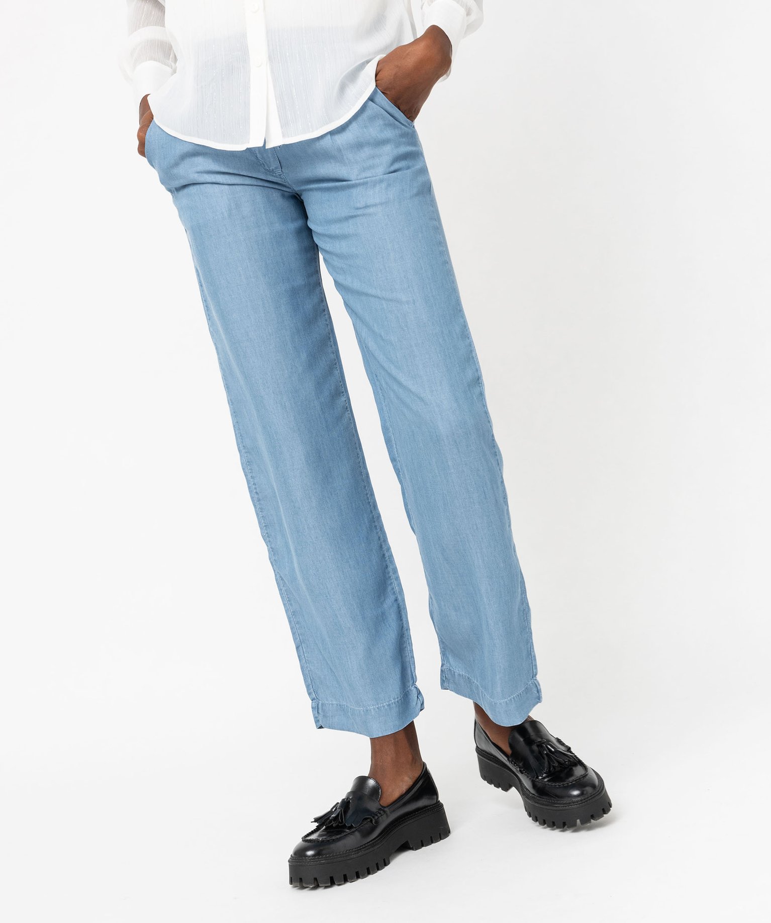 Pantalon shops lyocell femme