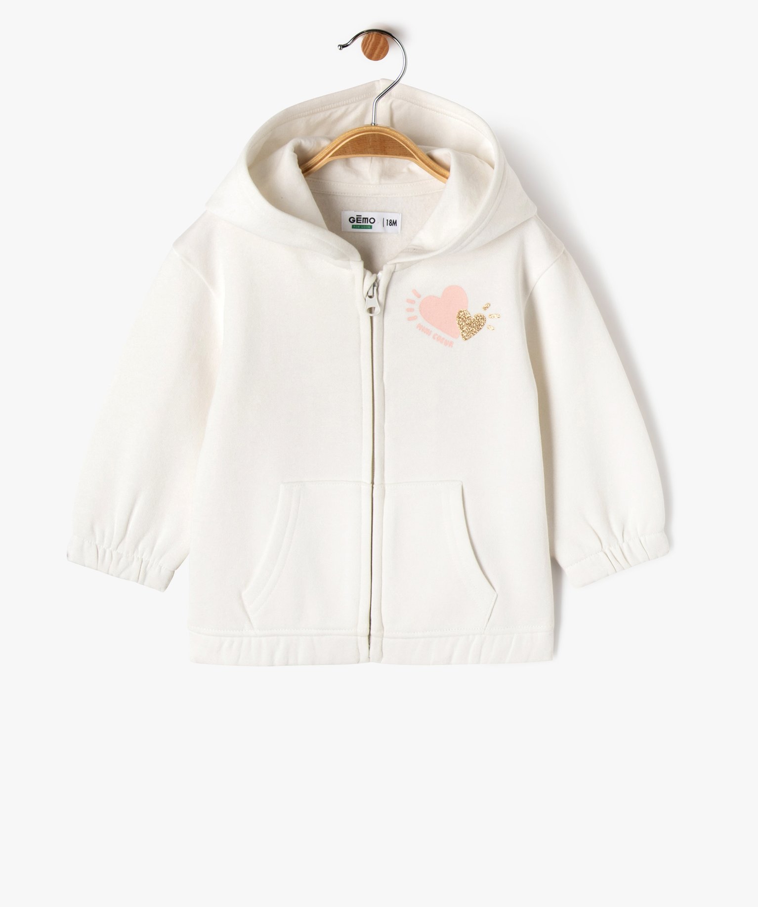 Sweat zippe bebe fille sale